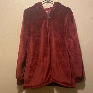 Women’s XL soft hoodie. Berry color. Deep side pockets. Never worn.